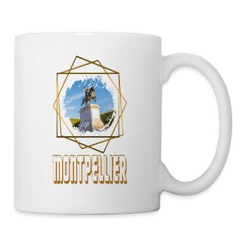 Montpellier France City Skyline Love Gold - Mug blanc - blanc - Droite