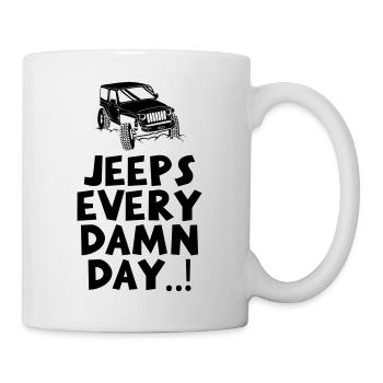 Jeeps tous les maudits jours - Mug blanc - blanc - Droite