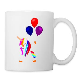 dabbing unicorn, dabbendes Einhorn Einhörner - Tasse - Weiß - Rechts