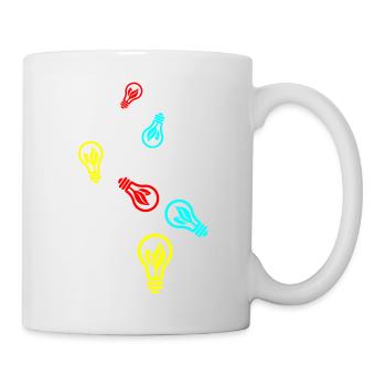 Glühbirne Symbol - Tasse - Weiß - Rechts