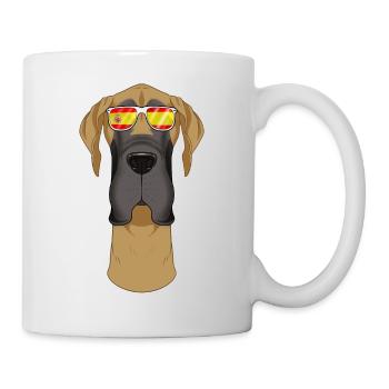Great Dane I Spain Sunglasses I Spanish Flag - Tasse - Weiß - Rechts
