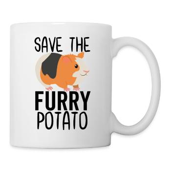 Rette die pelzige Kartoffel - Tasse - Weiß - Rechts