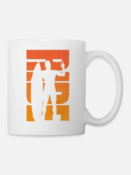 Männer Surfen Retro Ride Sunset Surfer - Tasse - Weiß