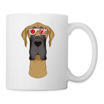 Great Dane Japan Lunettes de soleil I Drapeau japonais - Mug blanc - blanc - Droite