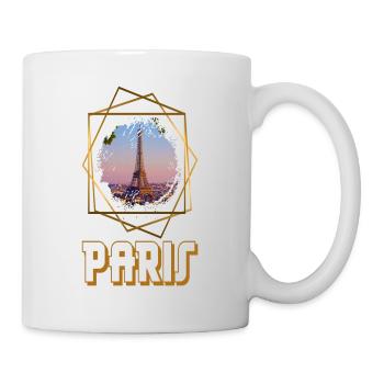 Paris France City Skyline Eiffel Tower Gold - Mug - white - Right