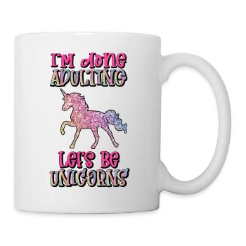 Licorne Laisse être Licornes Cheval Rainbow Fairy - Mug blanc - blanc - Droite