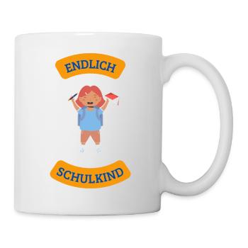 Endlich Schulkind! - Tasse - Weiß - Rechts