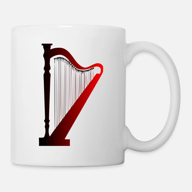 Harfe - Tasse - Weiß