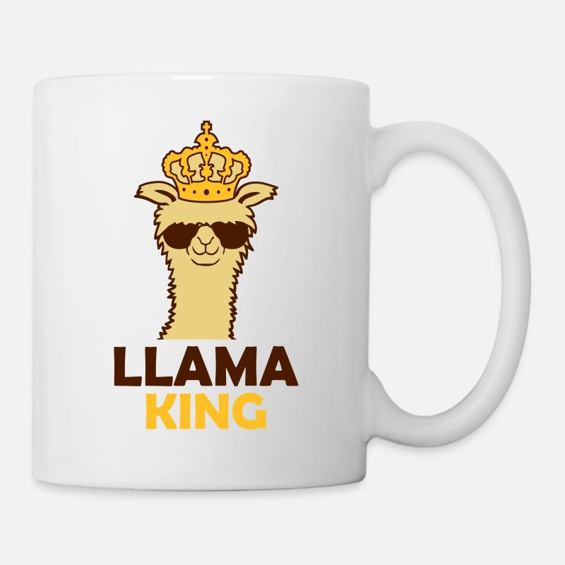 Llama King Chef cool - Mug blanc - blanc