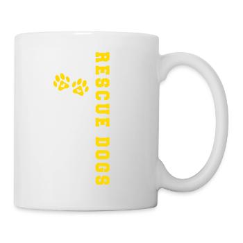 Chiens de sauvetage Chien Sauvetage American Flag Dog Adoption - Mug blanc - blanc - Droite