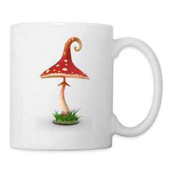 Fly agaric 3D - Cartoon Mushroom - Mug - white - Right