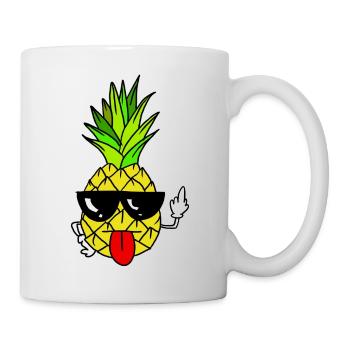 Sonnenbrillen Ananas Spaß - Tasse - Weiß - Rechts