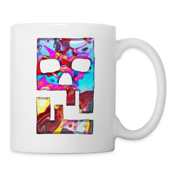 Hacking hackers hacker malware logo emblem - Mug - white - Right
