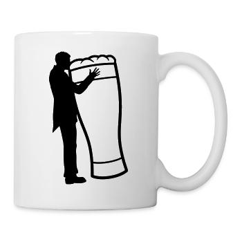 Hochzeit Bräutigam küsst Bier - Tasse - Weiß - Rechts