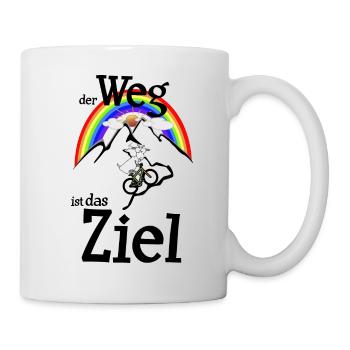 Der Weg ist das Ziel MTB - Tasse - Weiß - Rechts