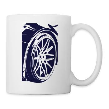 jantes en métal et en verre - Mug blanc - blanc - Droite