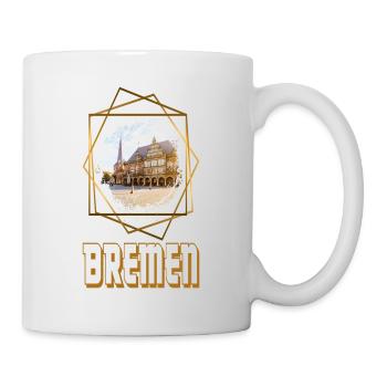 Bremen Deutschland Stadt Skyline Gold Heimat - Tasse - Weiß - Rechts