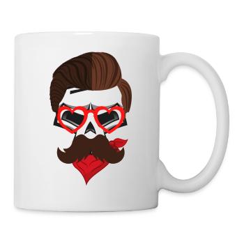 Skullhead beard4 - Tasse - Weiß - Rechts
