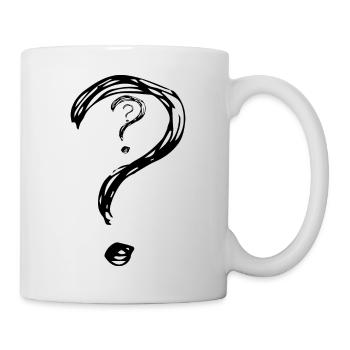 question mark gift t-shirt man woman - Mug - white - Right