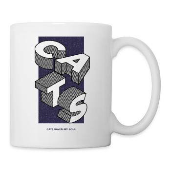 cats saved my soul - Mug - white - Right