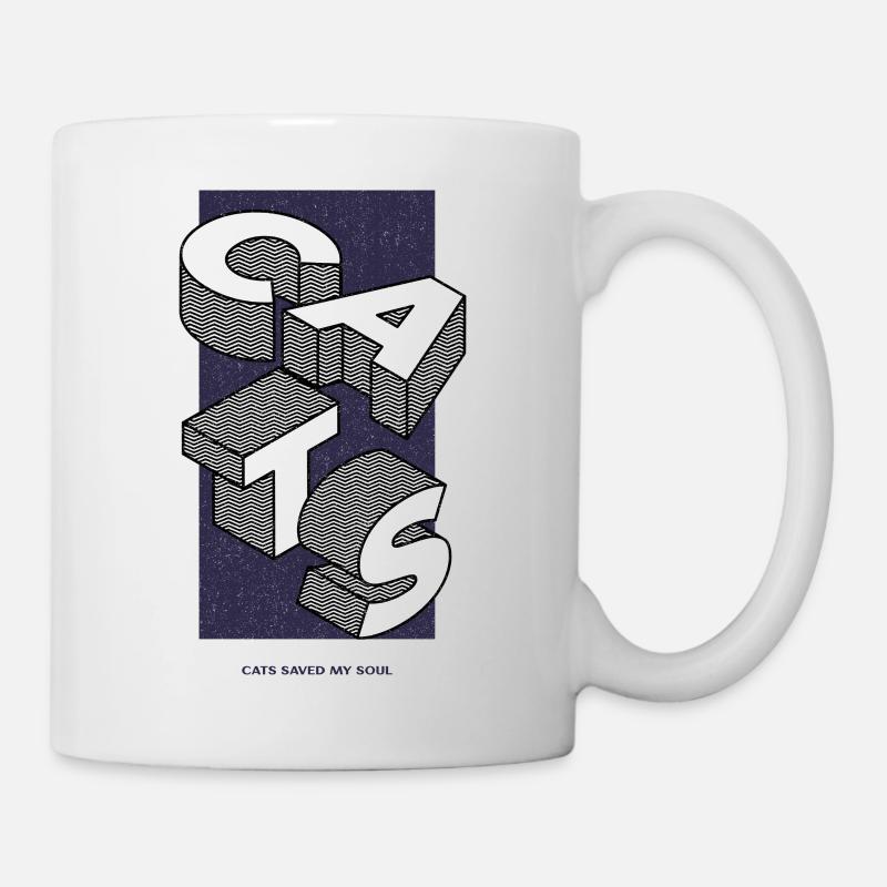 cats saved my soul - Tasse - Weiß