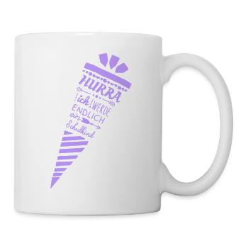 Hurra! Endlich Schulkind! - Zuckertüte - Tasse - Weiß - Rechts