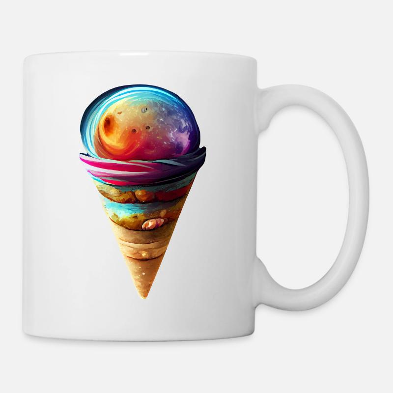 Ice cream as a planet - Mug - white