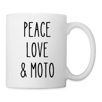 peace love moto - Mug blanc - blanc - Droite