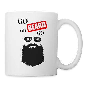 Aller à la barbe ou rentrer à la maison citation - Mug blanc - blanc - Droite