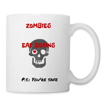 J’aime les vêtements / Zombies - Mug blanc - blanc - Droite