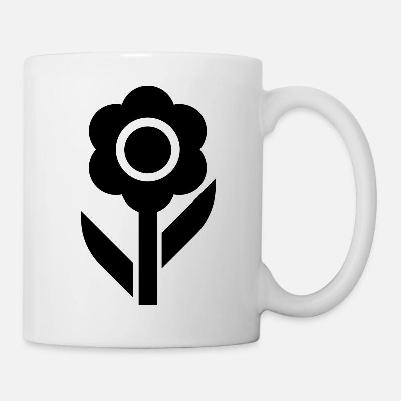 Fleur ondulante - Mug blanc - blanc
