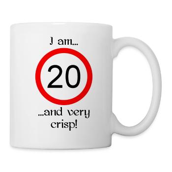 20 ans écriture très nette noir - Mug blanc - blanc - Droite