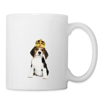 Dog with crown / - Mug - white - Right