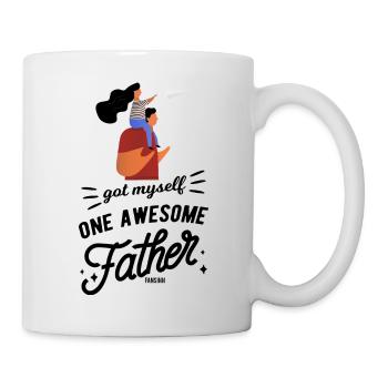Vater Kind Tochter Mädchen - Tasse - Weiß - Rechts