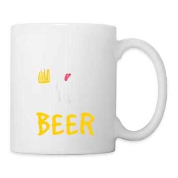 "I'm just here for the beer" - Tasse - Weiß - Rechts