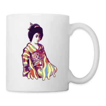 Geisha pop art portrait - Mug - white - Right