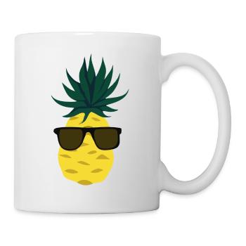 Pineapple with Sunglasses Holiday Gift - Mug - white - Right