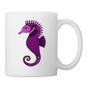 Pink Seahorse - Mug - white - Right