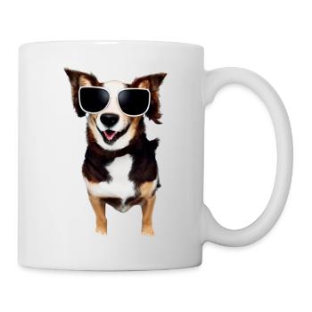Dog with sunglasses Dog lover Dog owner - Mug - white - Right