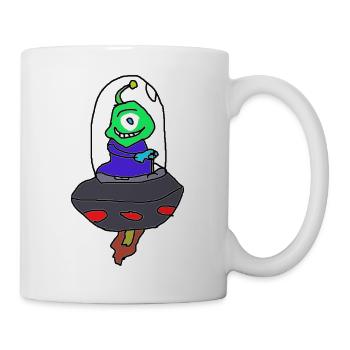 Alien Wear "DAN" - Tasse - Weiß - Rechts