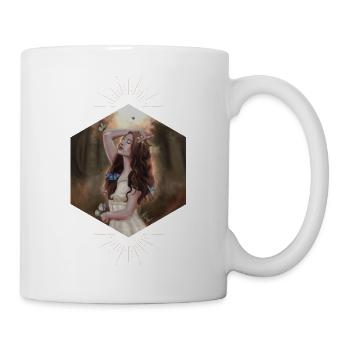 Butterflies on woman - Mug - white - Right