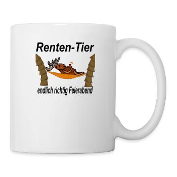 Renten Tier - Tasse - Weiß - Rechts