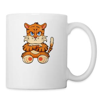 Non drôle de tigre paresseux - Mug blanc - blanc - Droite