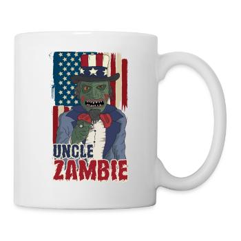 Effrayant Halloween Oncle, Zombie, Amérique - Mug blanc - blanc - Droite