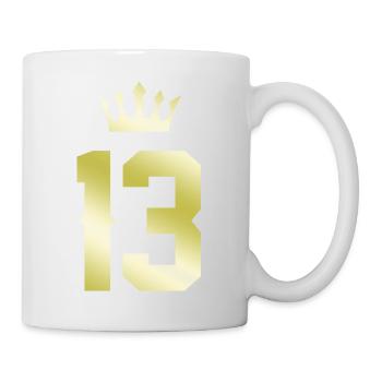 13 Couronne numérique - Mug blanc - blanc - Droite