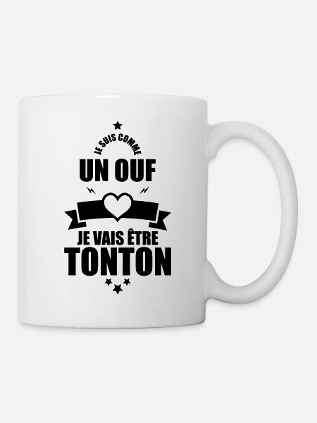 je suis comme un ouf je vais être tonton - Mug blanc - blanc