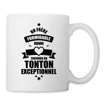un frere formidable donne un tonton exceptionnel - Mug blanc - blanc - Droite