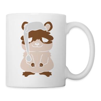 Good night sleepy hat hamster - Mug - white - Right