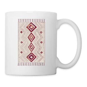Tapis marocain dessiné à la main - Mug blanc - blanc - Droite