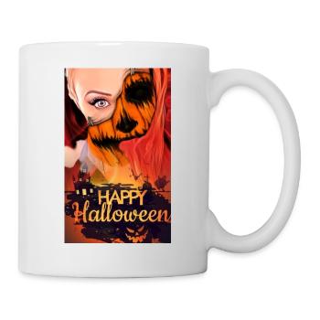 Happy Halloween - Tasse - Weiß - Rechts